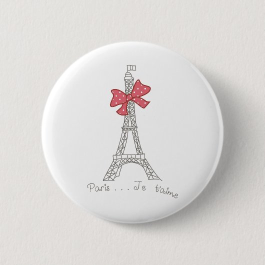 Parijs...je t'aime ronde button 5,7 cm (Voorkant)