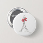 Parijs...je t'aime ronde button 5,7 cm (Voorkant /achterkant)