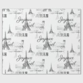 Parijs Joyeux Noel kerstpapier en W-pakpapier Cadeaupapier (Vlak)