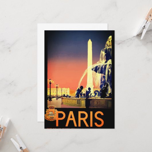  Parijs Kaart (Voorkant / Achterkant in situ)