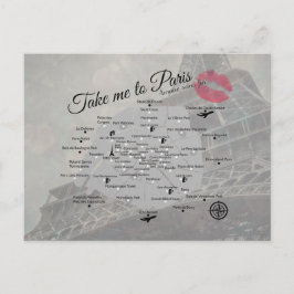 Parijs-kaart Briefkaart