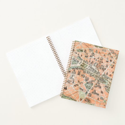  Parijs Kaart Dot Grid Notitieboek (Binnen)