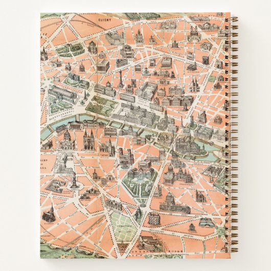  Parijs Kaart Dot Grid Notitieboek (Achterkant)