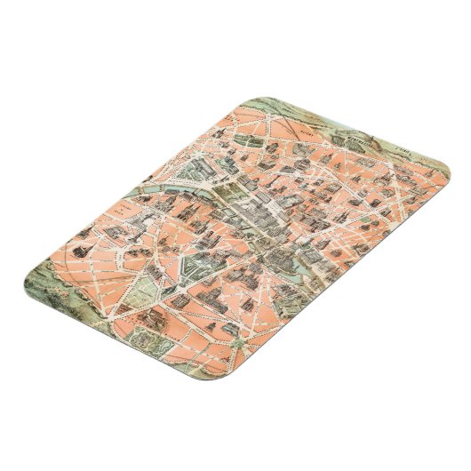  Parijs Kaart Flexibele Magneet (Linkerzijde)