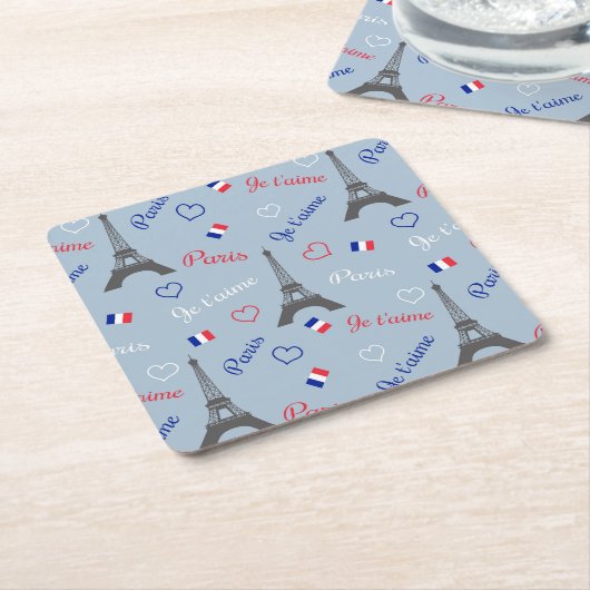 Parijs Kartonnen Onderzetters (Schuin)