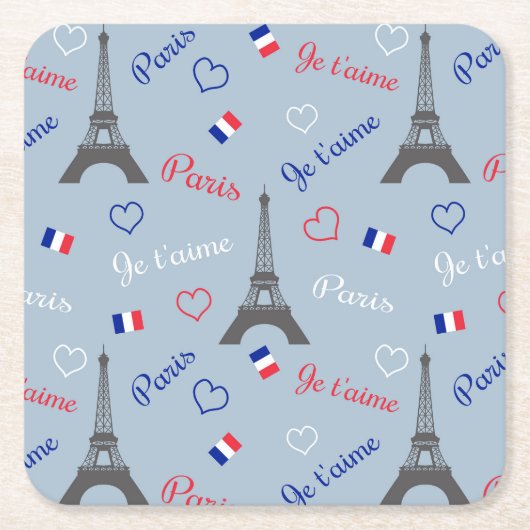 Parijs Kartonnen Onderzetters (Voorkant)