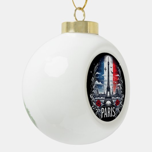 parijs keramische bal ornament (Links)