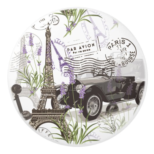 Parijs Keramische Knop (Voorkant)