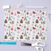 Parijs Kerst Eiffeltoren White Tissue Paper Tissuepapier (Craft)