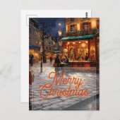 Parijs Kerstkunst Briefkaart (Voorkant / Achterkant)