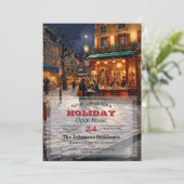 Parijs Kerstkunst Kaart (Staand voorkant)