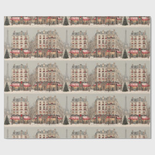Parijs Kerstmis Cadeaupapier