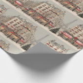 Parijs Kerstmis Cadeaupapier (Hoek)