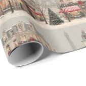 Parijs Kerstmis Cadeaupapier (Rol Hoek)