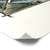 Parijs, KY Panoramic Map - 1870 Poster (Hoek)