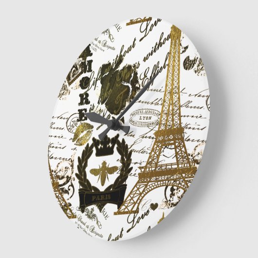 Parijs: La Tour Eiffel Grote Klok (Hoek)