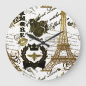 Parijs: La Tour Eiffel Grote Klok (Voorkant)