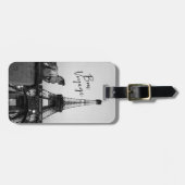 Parijs laat de Eiffeltoren op reis Bagagelabel (Voorkant horizontaal)