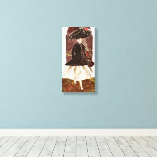 Parijs lampjes: Mode van Matisse Doll Canvas Afdruk (Insitu (Houten vloer))