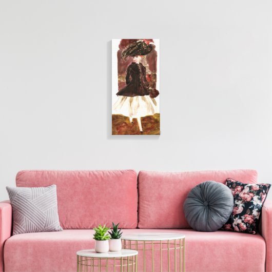 Parijs lampjes: Mode van Matisse Doll Canvas Afdruk (Insitu (Woonkamer))