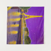 Parijs langs de Seine onder de sterren Wandkleed (Voorkant (horizontaal))