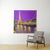 Parijs langs de Seine onder de sterren Wandkleed (In situ)