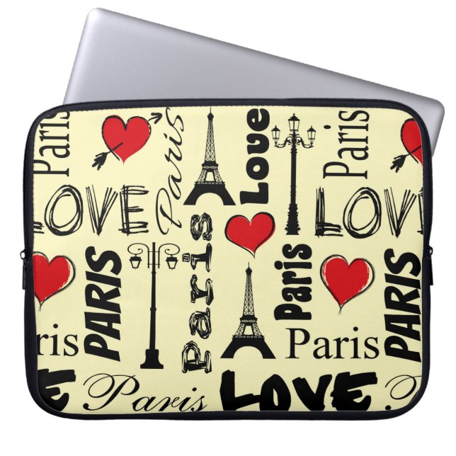 Parijs Laptop Sleeve (Voorkant)