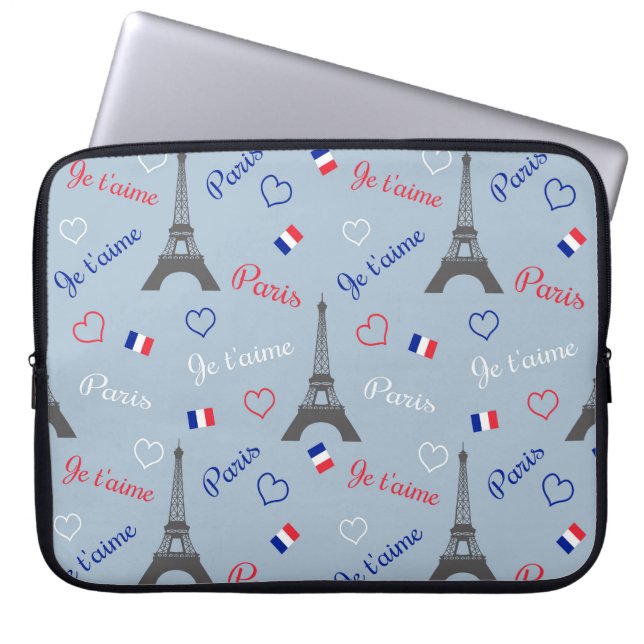 Parijs Laptop Sleeve (Voorkant)