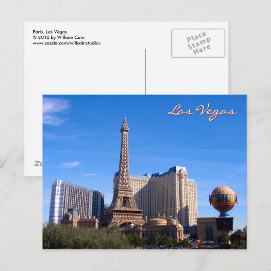 Parijs, Las Vegas Briefkaart (Voorkant / Achterkant)