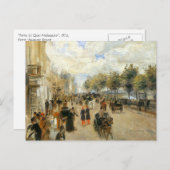 Parijs, Le Quai Malaquais, door Renoir Briefkaart (Voorkant / Achterkant)