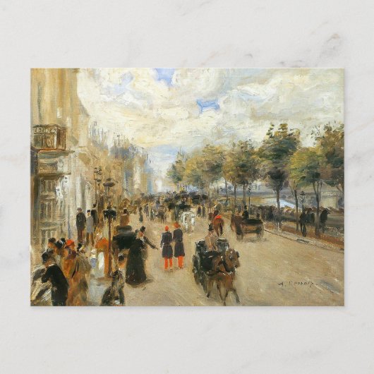 Parijs, Le Quai Malaquais, door Renoir Briefkaart (Voorkant)