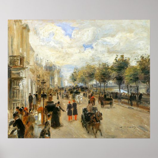 Parijs, Le Quai Malaquais, door Renoir Poster (Voorkant)