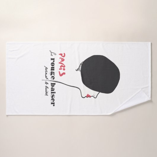 Parijs - Le Rouge Baiser (Rode Kus) Badhanddoek (Badhanddoek)