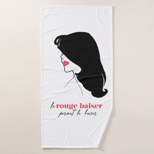 Parijs - Le Rouge Baiser (Rode Kus) Badhanddoek (Badhanddoek)