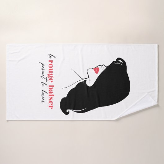 Parijs - Le Rouge Baiser (Rode Kus) Badhanddoek (Badhanddoek)