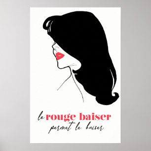 Parijs - Le Rouge Baiser (Rode Kus) Poster