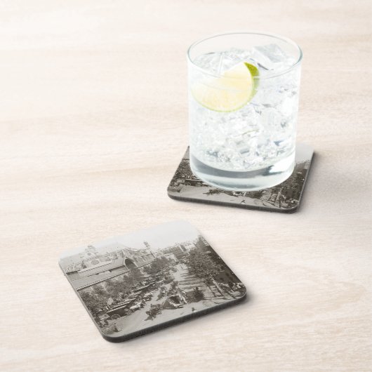 Parijs: Les Halles, C1900 Bier Onderzetter (Rechterzijde)