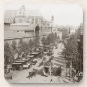 Parijs: Les Halles, C1900 Bier Onderzetter (Voorkant)