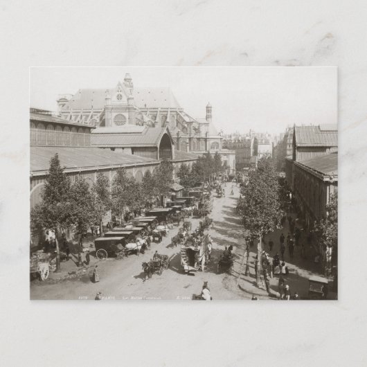 Parijs: Les Halles, C1900 Briefkaart (Voorkant)