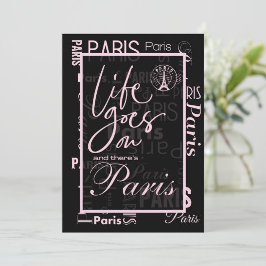 Parijs leven gaat op uitnodiging (Staand voorkant)