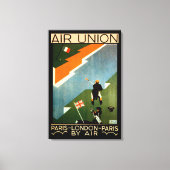 Parijs - Londen - Parijs door Air Canvas Afdruk (Voorkant)