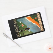 Parijs - Londen - Parijs door Air Rechthoekige Sticker (Envelop)