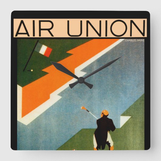 Parijs - Londen - Parijs door Air Vierkante Klok (Voorkant)