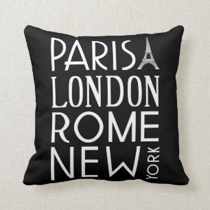 Parijs, Londen, Rome en New York Pillow Kussen