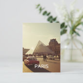 Parijs Louvre Briefkaart (Staand voorkant)