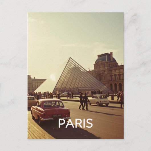 Parijs Louvre Briefkaart (Voorkant)