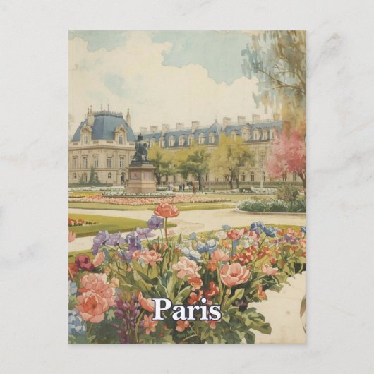 Parijs Louvre Briefkaart (Voorkant)