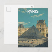 Parijs Louvre Briefkaart (Voorkant / Achterkant)