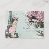  Parijs Luier Raffle Ticket Informatiekaartje (Voorkant)