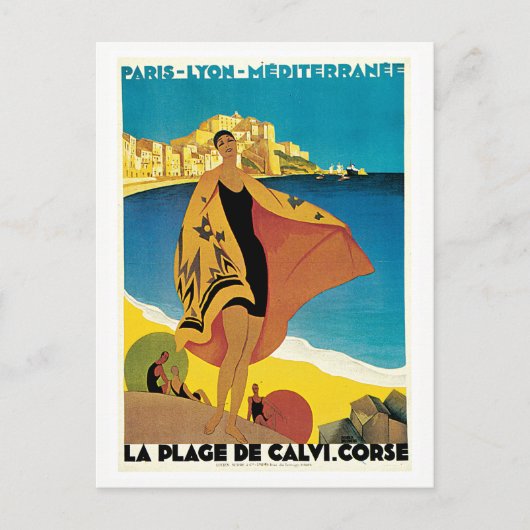  Parijs Lyon mediterraan reizen Briefkaart (Voorkant)